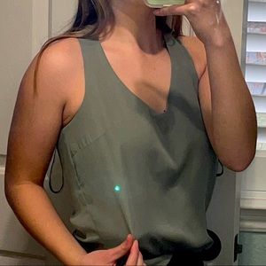 green cross back flowy tank top